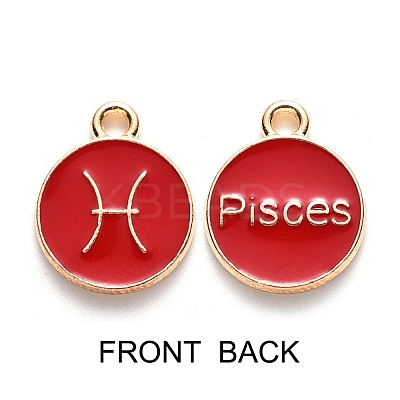 Alloy Enamel Pendants ENAM-SZ0001-28B-H-1