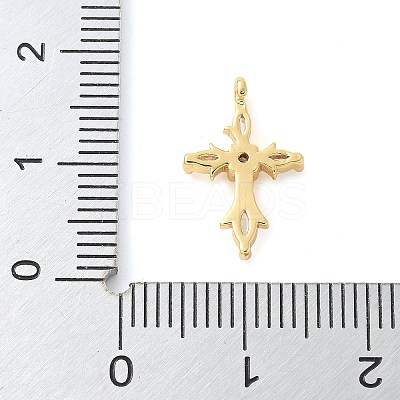 Brass Micro Pave Cubic Zirconia Pendants KK-U056-33G-1