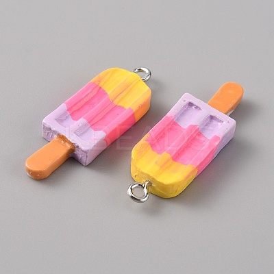 Three Color Opaque Resin Pendants RESI-TAC0010-66C-1