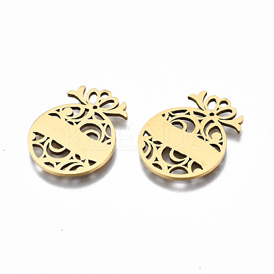 201 Stainless Steel Pendants STAS-Q240-021G-1