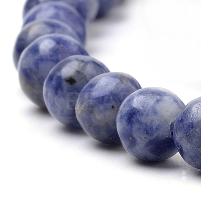 Natural Brazil Blue Spot Jasper Beads Strands G-S259-36-6mm-1