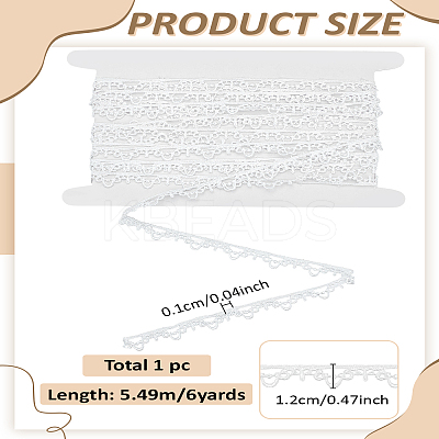 6 Yards Polyester Lace Trims OCOR-LP0003-69A-1