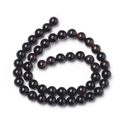 Natural Black Onyx Beads Strands G-L555-04-8mm-1