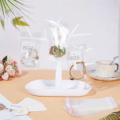 1 Set Paper Hair Ties Display Cards AJEW-WR0002-30-1