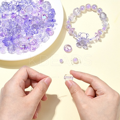 120Pcs 12 Styles Mixed Styles Acrylic Beads MACR-YW0003-05A-1