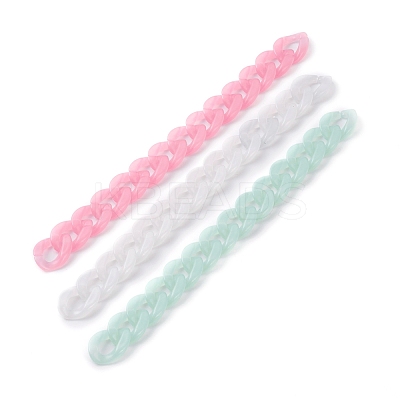 Handmade Acrylic Curb Chains AJEW-JB00856-1
