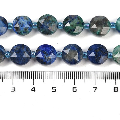 Natural Chrysocolla and Lapis Lazuli Beads Strands G-C116-A18-01-1
