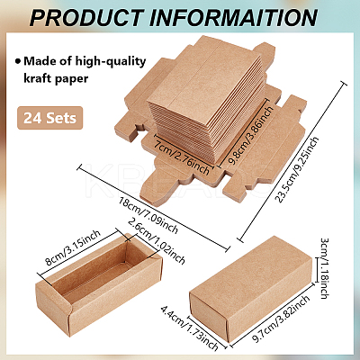 Foldable Paper Gift Packaging Drawer Boxes CON-WH0816-008A-1