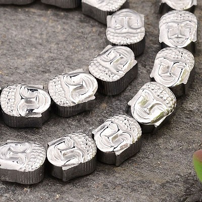 Electroplated Buddha Non-magnetic Synthetic Hematite Bead Strands G-E295-12-1