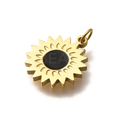 304 Stainless Steel Enamel Charms STAS-R153-09G-02-1