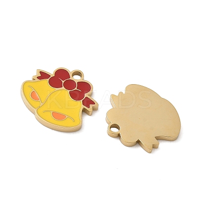 Christmas 304 Stainless Steel Enamel Pendants STAS-Z093-08L-G-1