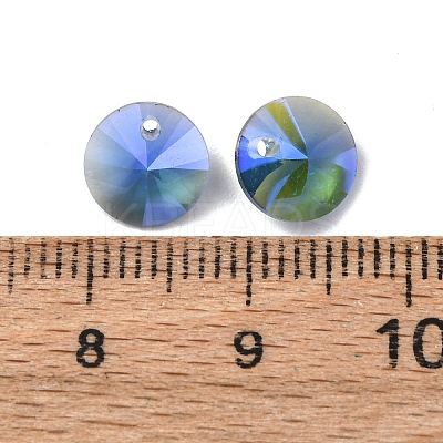 Faceted Glass Rhinestone Charms RGLA-F049-8mm-206PS-1