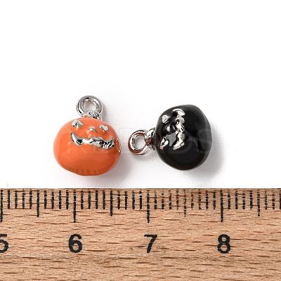 Halloween Alloy Enamel Charms ENAM-D307-01B-1