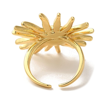 Rack Plating Brass Cuff Rings for Women RJEW-G325-04C-G-1