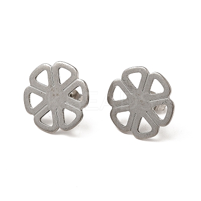 Non-Tarnish 201 Stainless Steel Stud Earring Findings STAS-D244-30P-1