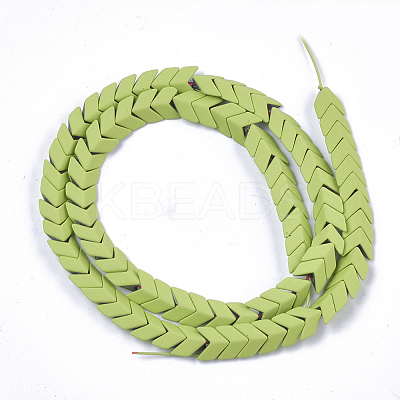 Spray Painted Non-magnetic Synthetic Hematite Beads Strands G-T116-25-06-1