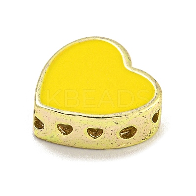 Rack Plating Brass Enamel Beads KK-C074-13G-01-1