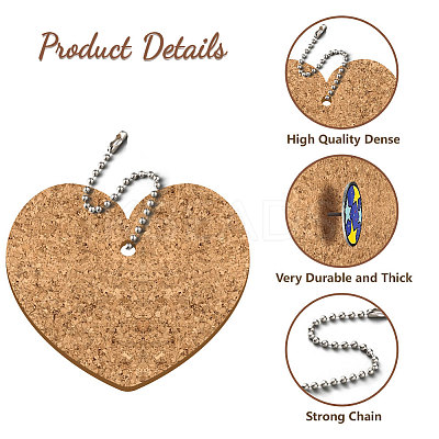 4Pcs Cork Pendant Decoration KEYC-PB0001-02H-1