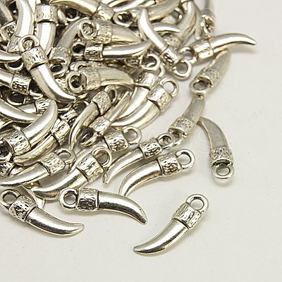 Tibetan Style Alloy Italian Horn Pendants LS-TIBEP-EA13608Y-FF-1