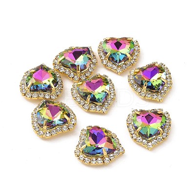 Heart Sew on Rhinestone DIY-E062-03G-03-1
