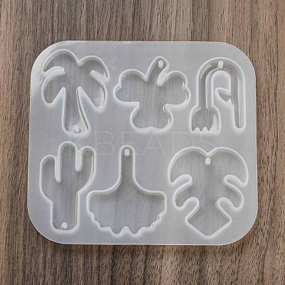 Cactus Leaf Shamrock DIY Pendant Silicone Molds DIY-E072-04C-1