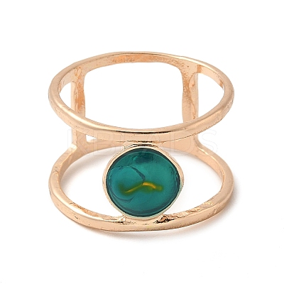 Alloy with Turquoise Round Finger Ring for Women FS-WGC40FF-01-1
