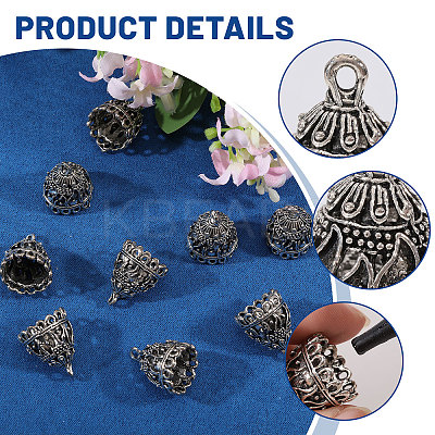 10Pcs Tibetan Style Zinc Alloy Pendant Bails FIND-CA0011-51-1