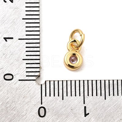 Brass Pave Cubic Zirconia Charms KK-A266-45G-1