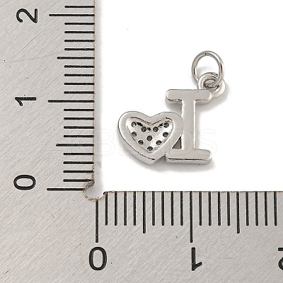 Rack Plating Brass Micro Pave Clear Cubic Zirconia Charms KK-U030-22P-1