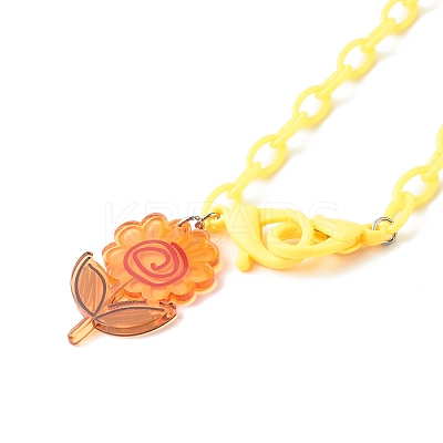 Transparent Acrylic Pendants Necklaces NJEW-JN03521-01-1