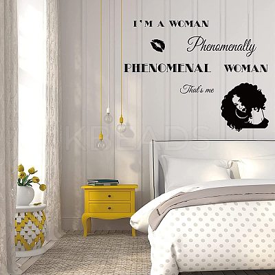 Rectangle with Word PVC Wall Stickers DIY-WH0228-186-1
