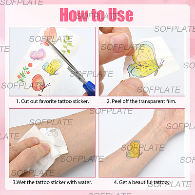 36Pcs 2 Style PVC Waterproof Self-Adhesive Picture Stickers STIC-SP0001-09B-1