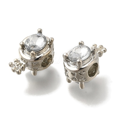 Rack Plating Alloy European Beads FIND-H005-12P-1