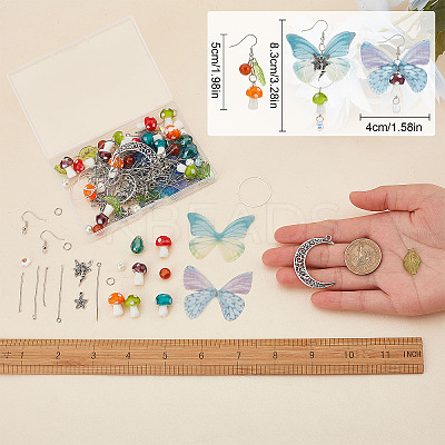 DIY Mushroom Earring Making Kit DIY-SC0020-35-1