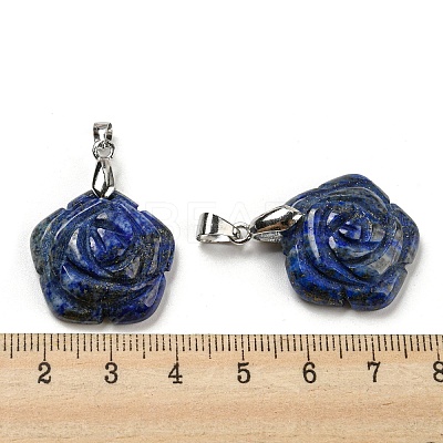 Natural Lapis Lazuli Carved Pendants G-I319-02P-A04-1