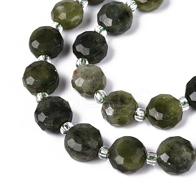 Natural Chinese Jade Beads Strands G-B153-A15-1