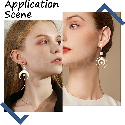 40Pcs 2 Style 304 Stainless Steel Clip-on Earrings Findings STAS-BBC0003-99-1