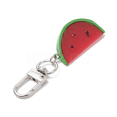 3Pcs Watermelon Resin Pendant Decorations HJEW-JM02582-1