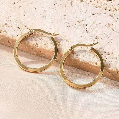 201 Stainless Steel Hoop Earrings EJEW-P304-14B-G-1