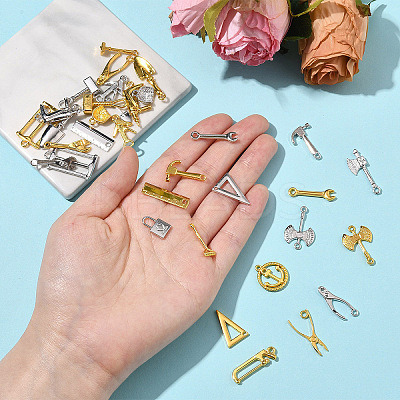 20Pcs 20 Style Rack Plating Alloy Pendants FIND-YW0007-52-1