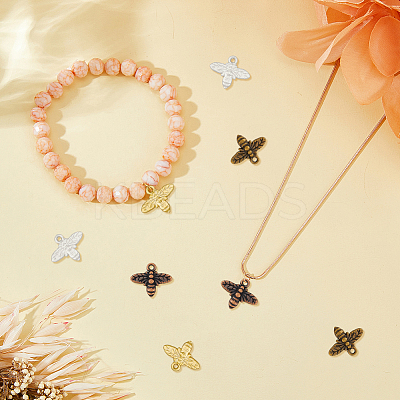 200PCS 4Colors Tibetan Style Alloy Pendants TIBEP-DC0001-03-1