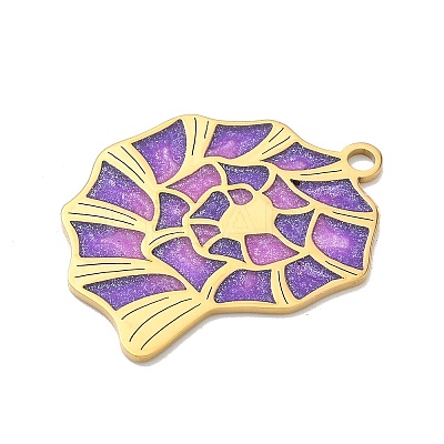 Ocean Theme 304 Stainless Steel Enamel Pendants STAS-G373-01B-02-1