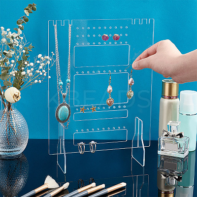 Rectangle Acrylic Jewelry Display Stands EDIS-WH0021-38-1