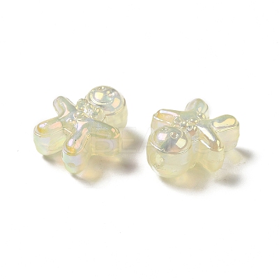 UV Plating Rainbow Iridescent Acrylic Beads PACR-M002-11F-1