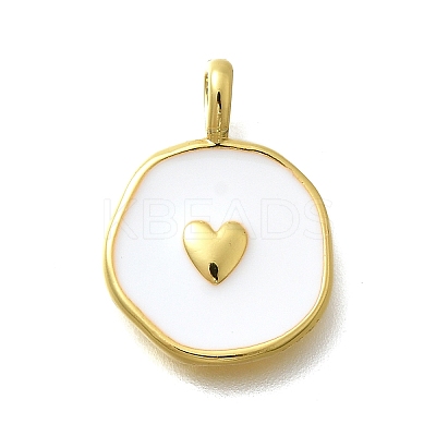 Brass with Enamel Pendants KK-D295-31G-1