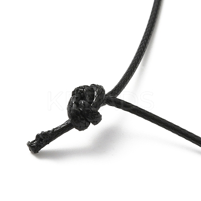Zinc Alloy Rose Flower Pendant Necklace with Leather Cords NJEW-D044-01KCG-1
