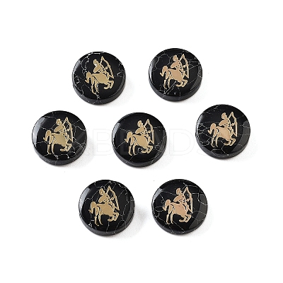 Dyed Black Synthetic Turquoise Beads G-F775-B02-1