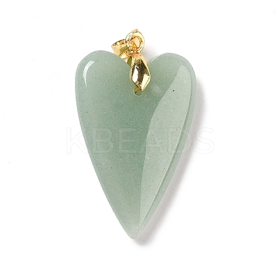 Natural Green Aventurine Pendants X-G-E570-01G-03-1