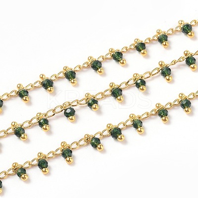 Handmade Glass Beaded Chains CHC-K008-B08-1