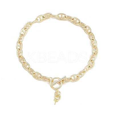 Brass Mariner Link Chain Bracelet Making KK-U020-12G-1